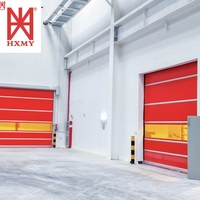 Porte à enroulement automatique en PVC certifiée CE - Porte à rideau souple coupe-vent et imperméable pour salle blanche et usine alimentaire HX