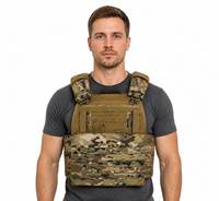 Ensemble tactique multifonctionnel de protection intégrale avec système Molle et plaques BR1/BR1A et kits de protection thoracique et dorsale