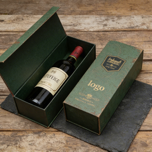 Caja de Vino Rígida de Cartón Biodegradable, Personalizable y de Lujo, <span class=keywords><strong>para</strong></span> <span class=keywords><strong>el</strong></span> Día <span class=keywords><strong>del</strong></span> <span class=keywords><strong>Padre</strong></span>, <span class=keywords><strong>con</strong></span> Embalaje <span class=keywords><strong>para</strong></span> una Sola Botella, Impresión CMYK - Product Image 2