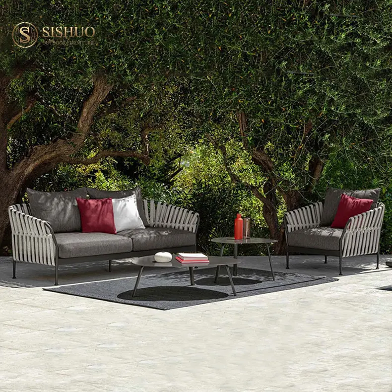 Sishuo Foshan Manufacture Outdoor Furniture Set Lounge Garden Sofa Outside Furniture
