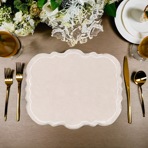 เสื่อผ้าฝ้ายปักทรงกลมเสื่อรองจานสีแดงแบบทันสมัยสำหรับงานแต่งงานปิกนิกบาร์บีคิวสำหรับงานรับประทานอาหารและกิจกรรมกลางแจ้ง - Product Image 1