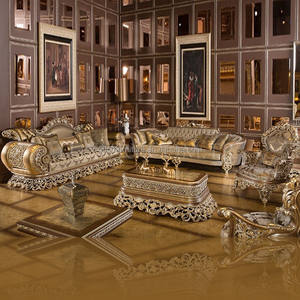 Canapé sectionnel italien de luxe de style villa personnalisable en bois massif français meubles en tissu européen combinaison d'un grand palais - Product Image 2