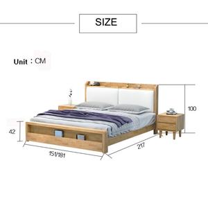 Camas Dobles de Madera Estilo Nórdico con Cajones de Almacenamiento, Juegos de Dormitorio King Size - Product Image 3
