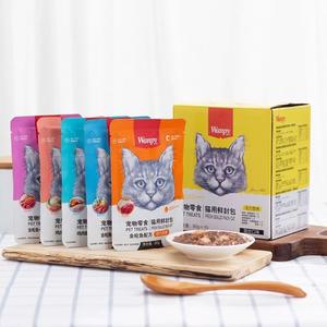 Wanpy Pet Snack Cat (Vital Nutrition) Emballage frais 7 saveurs Thon Poulet Saumon Nourriture pour animaux de compagnie Friandise pour chat Crémeux - Product Image 1