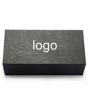 Étui à lunettes carré rigide surdimensionné noir personnalisé avec logo, grande taille, boîte d'emballage extérieure pour lunettes - Product Image 3