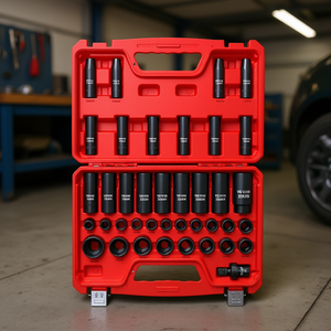 Juego de Llaves de Impacto Vevor de 39 Piezas, 1/2 Pulgada, Métricas de 9-30 mm, Acero Cr-V, Marcas de Tamaño Doble, Grado Industrial - Product Image 2