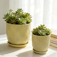 Pots de plantes décoratifs en béton sculptés à la main pour l'intérieur, jardinières pour plantes succulentes, pour le jardin, le centre commercial, pot de fleurs