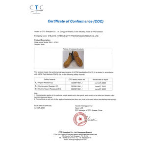 פלדת הבוהן הפלדה להחליק צלחת לא תחרה עם גומי outsole בטיחות נעלי בטיחות בעבודת מגפי מגפיים - Product Image 5