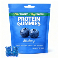 Permen Gummy Protein Tinggi Rasa Semangka untuk Dewasa dengan Label Pribadi OEM, Mengandung Whey Protein Isolate untuk Nutrisi Olahraga