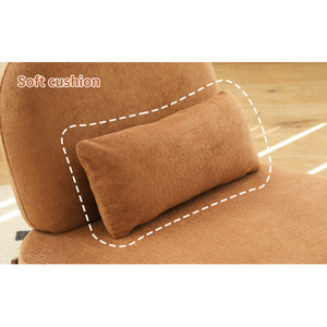 Modern Cute Accent Chair Solid Wood Legs Velvet Electric Ergonomic Soft Cushion Cozy Bedroom Chair Comfy Armless Reading Chair - Product Image 5