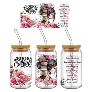 Ready to Ship Wholesale UV Sticker Cup Wraps <strong>Transfers</strong> for 16oz Beer <strong>Glass</strong> Can Clear Frosted 16 oz Tumbler Cup 16 Ounce Jar - Product Image 6