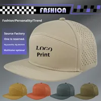 Gorro de Secado Rápido Impermeable Estilo Xiaoxiang de 6 Paneles con Visera Plana, Logotipo Personalizado, Gorra Deportiva de Verano Transpirable con Protección Solar para Hombre