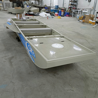 Bateau Pliable en Plastique Portable 2,5m 3m 4m 5,5m Léger pour la Pêche en Camping Lac Rivière
