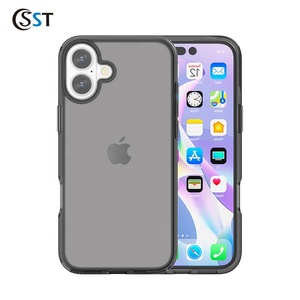 Thấp moq Thiết kế thể thao chống sốc rõ ràng long lanh TPU PC thạch trường hợp cho iPhone 16 cộng với số lượng lớn Silicone Bìa - Product Image 2