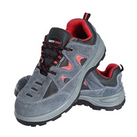 Zapatos de seguridad con punta de acero para soldador, zapatos Safeti de cuero de punto volador para hombre con características de protección de soldadura