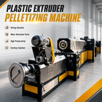 Machine de granulation de plastique à vis simple haute efficacité pour le recyclage des déchets PP PE ABS, certifiée CE, directement de l'usine