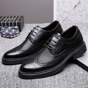 Outdoor <b>Height</b> Increasing Large Size Men's Breathable Lightweight Anti-Slip Slip-On Fashionable Leather Business Formal Wedding - Product Image 6