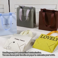 Sacs d'emballage en papier spécial pour bijoux, sacs à main avec ruban sans couture, boîtes cadeaux assorties, sacs en papier personnalisables avec logo imprimé