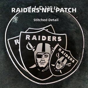 Tùy chỉnh raiders lá chắn thêu vá NFL đội thể thao vải vá với sắt-on ủng hộ cho hat - Product Image 2