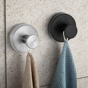 YOTO Wall Adhesive <strong>Hook</strong> Wall Mount Stainless Suction Cup Shower <strong>Hook</strong> No Drilling Shower Vacuum Suction <strong>Hooks</strong> <strong>Towels</strong> Robes - Product Image 6