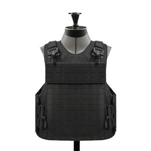 頑丈なアーマー1000Dオックスフォードブラック屋外カスタム軽量男性クイックリリースパッド入りセキュリティMolle戦術プレートキャリアベスト - Product Image 1