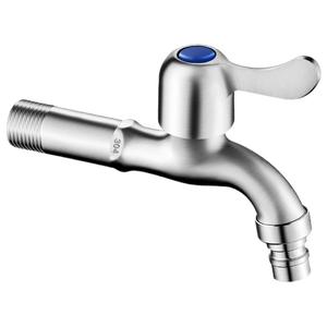 Grifo de Agua Fría Individual de Acero Inoxidable 304 de Apertura Rápida con Extensión de 4 Puntos para Fregadero de Balcón, Lavadora Doméstica - Product Image 2