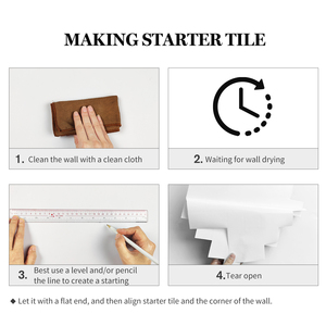 Vividtiles <span class=keywords><strong>Blanc</strong></span> Chevrons <span class=keywords><strong>Gris</strong></span> Foncé Bord Carrelage Dosseret 3d Brique Peel and Stick <span class=keywords><strong>Papier</strong></span> <span class=keywords><strong>Peint</strong></span> Amovible pour Salle De Bains - Product Image 3