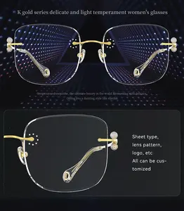 Fast Delivery Custom Made Durable Metal Titan Eyewear Frame Blue Light Glasses For Adult