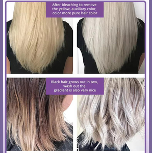 Chất Lượng Cao Đặc Biệt Màu Tím Dầu Gội Cho Sửa Màu 500Ml Salon Thuốc Nhuộm Tóc Mà Không Vàng Dầu Gội Đầu - Product Image 5