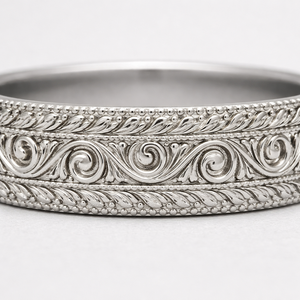 Anillo de platino con diamantes de moda, acabado pulido brillante, diseño elegante para mujer, joyería nupcial, regalo de aniversario - Product Image 2