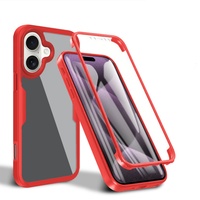 Étui de protection intégrale 360° transparent avec protection d'écran pour iPhone 16 Pro Max – Coque de téléphone mobile premium
