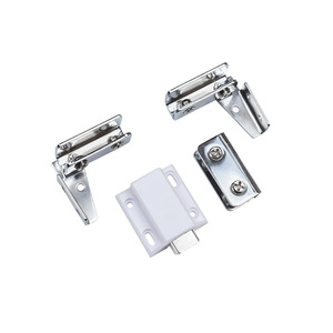 Glass Door Hinge 4 Mm Cold Rolled Steel Surface Mount Minimalist Cabinet <b>Display</b> <b>Case</b> Furniture Hinge Easy Installation - Product Image 2