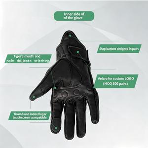 Gants de <span class=keywords><strong>moto</strong></span> en <span class=keywords><strong>cuir</strong></span> pleine fleur imperméables avec protection des articulations, gants de <span class=keywords><strong>moto</strong></span> classiques avec protections de paume SHGS009 - Product Image 4