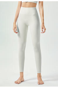 กางเกงโยคะเอวสูงสำหรับผู้หญิงกางเกงผ้าสแปนเด็กซ์/ ไนลอนเอวสูงผ้าสแปนเด็กซ์ระบายอากาศ - Product Image 3