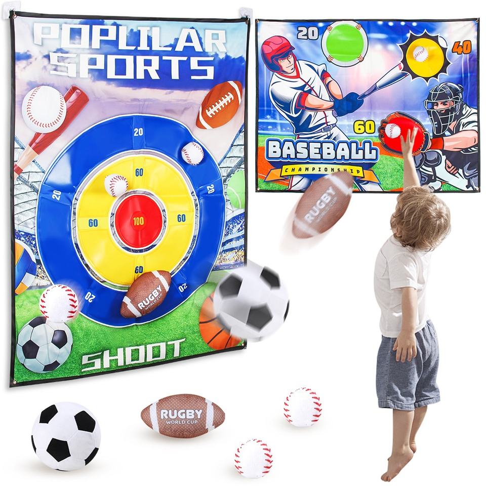 Target Ballls Educational Sticky Ball Target Game Fabric Toy For Kids Hand Eye ...
