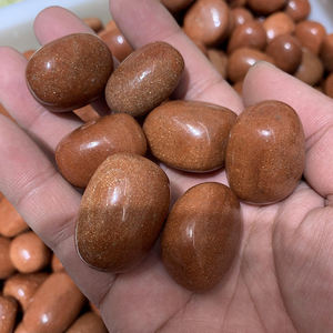 도매 천연 크리스탈 자갈 보석 치유 황금 모래 돌 장식용 텀블드 스톤 - Product Image 2