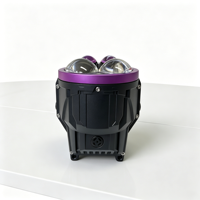Phare LED MXB LM 3 pouces à quatre boules de dragon, 100W 12V, faisceau haut/bas, universel pour moto et voiture tout-terrain