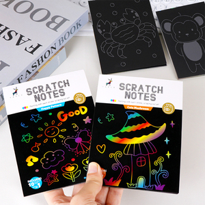 Libro de Pintura y Colorear Personalizado con Tapa Blanda, Papel Kraft, Diseño <span class=keywords><strong>Arco</strong></span>íris Mágico para Rascar, Impresión de Libros de Rompecabezas para Niños - Product Image 2
