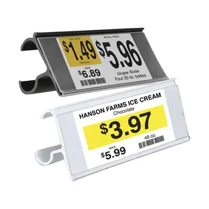 Heavy Duty Clip On Price Channel Strip Plastic Double Wire Cooler Shelf Label Holder for Supermarket Shelves