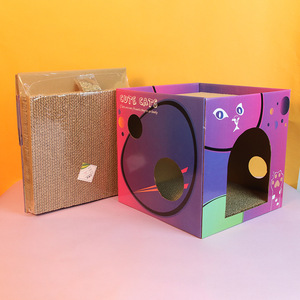 Rascador para Gatos, Diseño de Dibujos Animados, de Papel Corrugado, Plegable, de Doble Capa, Grande, Juguete para Mascotas - Product Image 1
