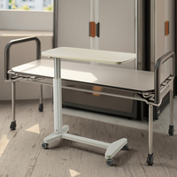 Table de lit Aolike avec réglage de la hauteur par ressort à gaz de 800 à 1090 mm et 4 roulettes avec freins, capacité de charge maximale de 30 kg