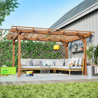 Moderne, milieuvriendelijke houten pergola voor klimplanten, geschikt voor tuin, patio & achtertuin.