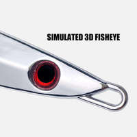 Señuelo de jigging de aleación de zinc plateado brillante para macarela, agua salada, lago, río, tiro largo, señuelo de profundidad media, para zander, lubina, tilapia