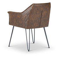 Chaise de salle à manger de luxe nordique moderne en fer clair avec dossier personnalisé en gros pour les hôtels de restaurant occidentaux
