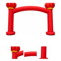 Structure gonflable en forme de colonne et d'arche triomphale pour l'entrée de sites commerciaux et de festivals, idéale pour les cérémonies de lancement et les expositions