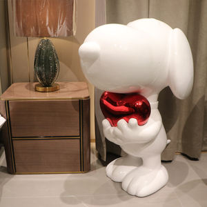 Escultura de Perro de Dibujos Animados <span class=keywords><strong>Snoopy</strong></span> Astronauta Hecha a Mano para Decoración de Puertas de Centros Comerciales o Tiendas, Material de Fibra de Vidrio Duradero - Product Image 1