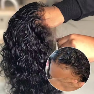 Perruques Bob courtes crépues bouclées pour <span class=keywords><strong>coupe</strong></span> Pixie <span class=keywords><strong>cheveux</strong></span> humains bruts avec dentelle HD avant noir pour les femmes du Vietnam - Product Image 2