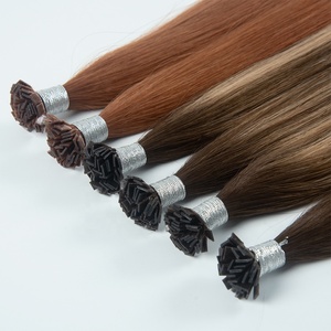 Extensiones de Cabello Humano Ruso Virgen Remy de la Más Alta Calidad, Punta K, Doble Trama, Adhesión con Queratina - Product Image 1