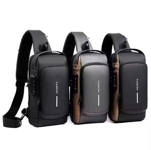 Borse da uomo impermeabili antifurto in Nylon PU con USB multifunzione da viaggio <span class=keywords><strong>Messenger</strong></span> tracolla tracolla per uomo - Product Image 1