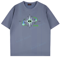T-shirt pour homme 100% coton imprimé araignée 250 g/m² avec logo personnalisé, coupe ample, jersey décontracté avec motif